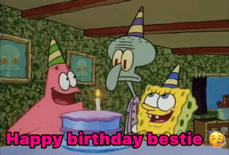 Spongebob Happy Birthday Bestie GIF