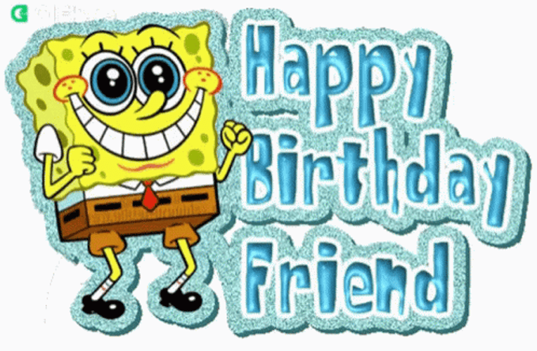 Spongebob Happy Birthday Friend GIF