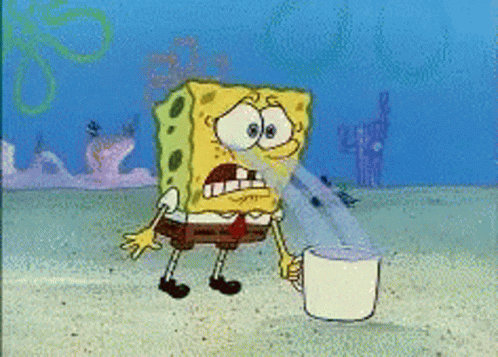 SpongeBob Holding Cup Of Coffee GIF