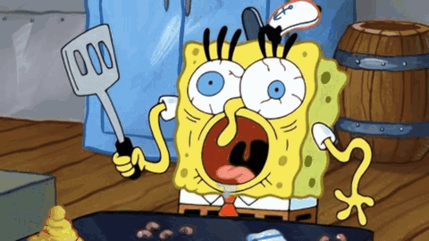 SpongeBob Holding Spatula Over Pan