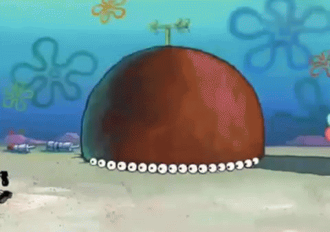 SpongeBob House Cartoon Scene