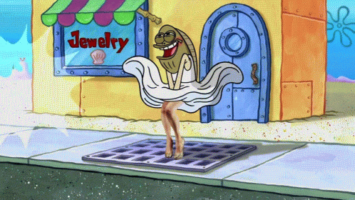 Spongebob in Front of Jewelry Store