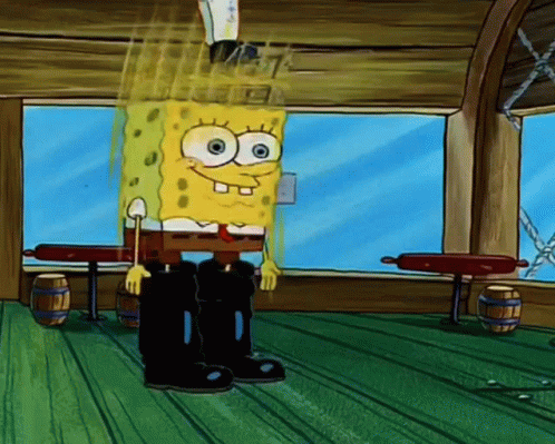 Spongebob in Pirate Boots