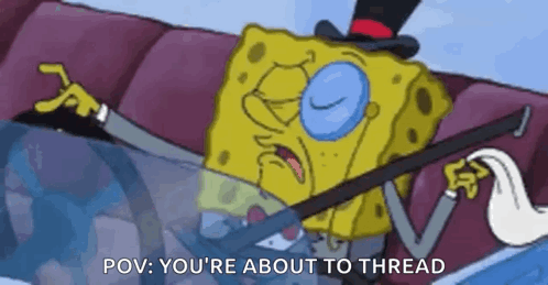 SpongeBob In Top Hat And Glasses Driving Car Saying Mr. Paul Man GIF