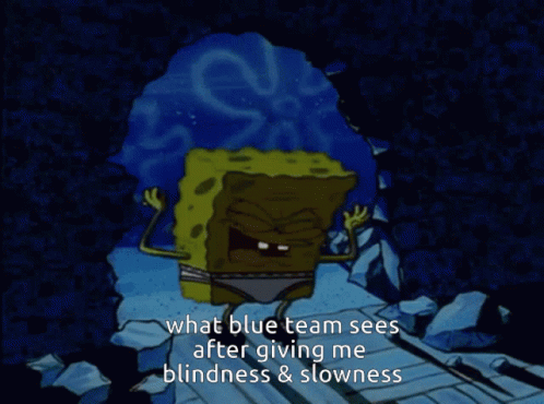 Spongebob in Underwear What Blue Team Sees After Giving Me Blindness & Slowness