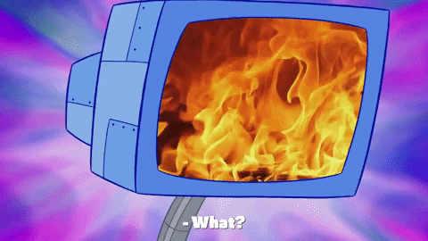 Spongebob Karen Angry On Fire GIF