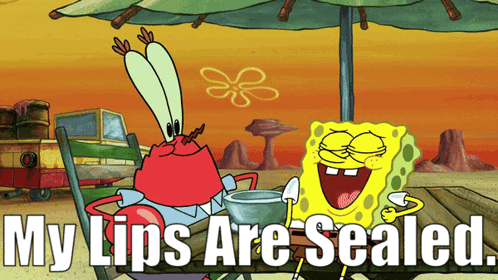 Spongebob Lips Sealed GIF