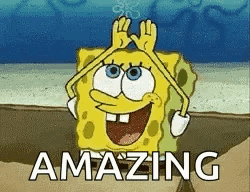 SpongeBob Making Funny Face Saying Amazing