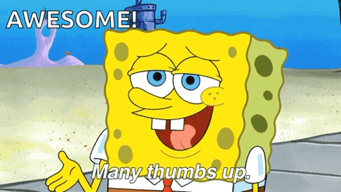 Spongebob Many Thumbs Up GIF