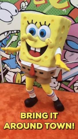Spongebob Mascot Bring It Around Town Dance GIF