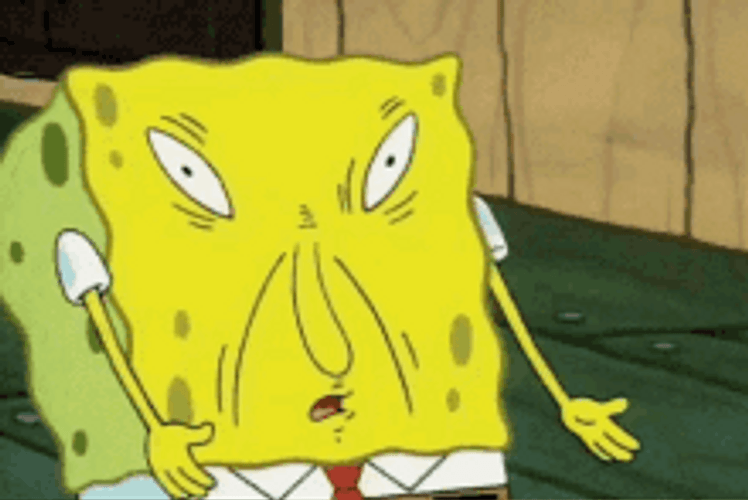 Spongebob Meme Funny Upset Face GIF