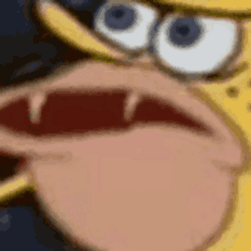 Spongebob Meme Troll Face Stare Fangs GIF