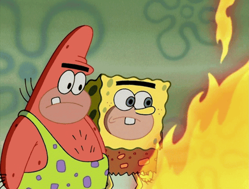 SpongeBob on Sandy Beach