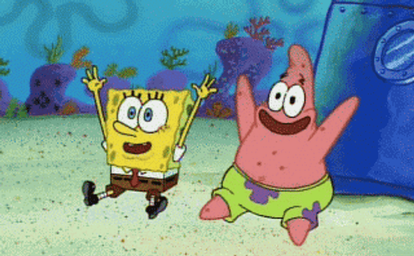 Spongebob Patrick Happy Celebration GIF
