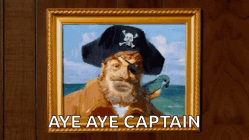 Spongebob Pirate Captain Aye Aye GIF