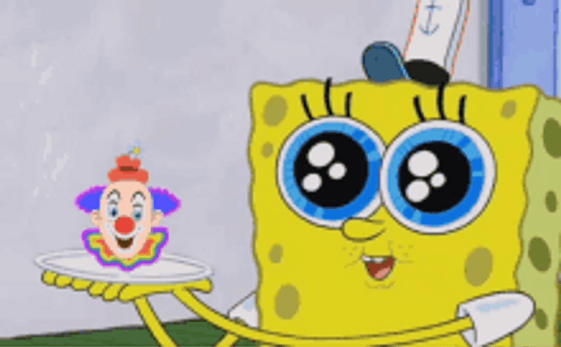 Spongebob Rainbow Cute Clown Colorful GIF