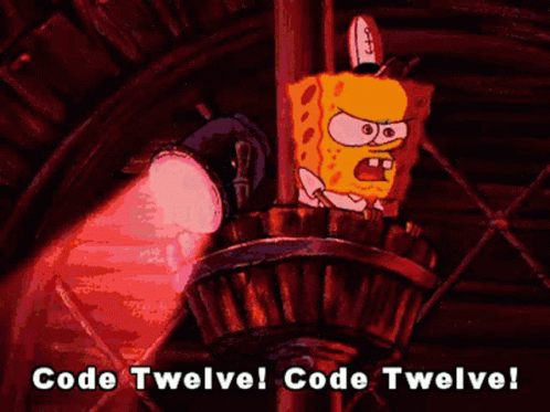 Spongebob Saying Code Twelve And Code Twelve GIF
