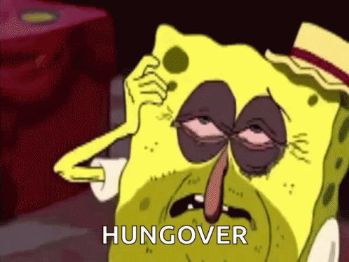 Spongebob Saying Hungover Holding Napkin GIF