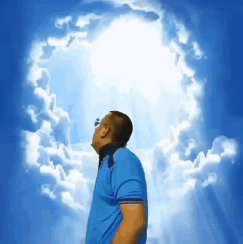 SpongeBob Saying It's Heaven In Front Of Blackboard GIF