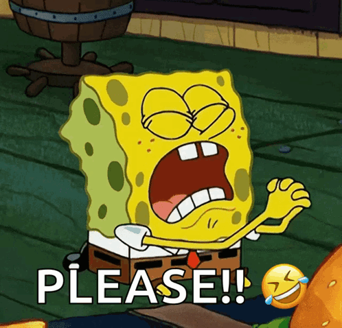SpongeBob Saying Please With Smiley