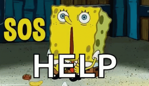 Spongebob Saying SOS Help Holding Banana