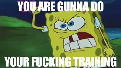 SpongeBob Saying You Are Gunna Do Your Fucking Training GIF