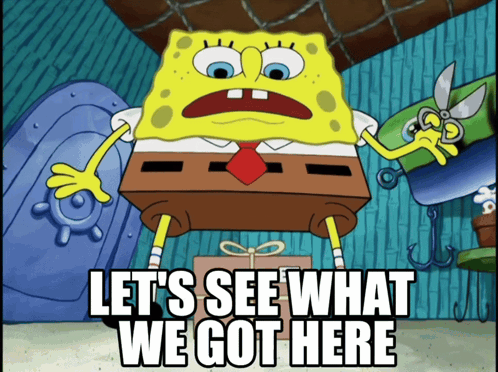 Spongebob Says Let 'S See What We Got Here GIF