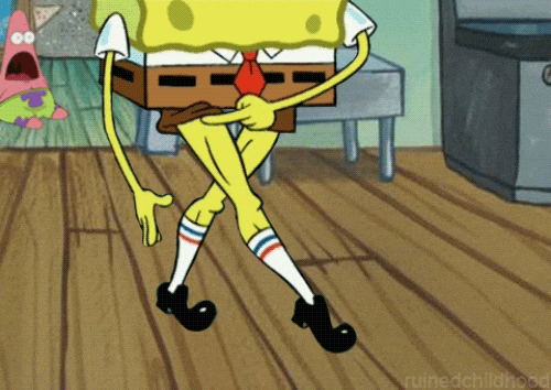 Spongebob Shows Single Leg Deadlift GIF
