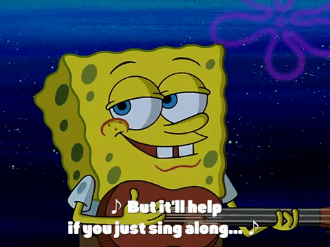 Spongebob Singing Along GIF