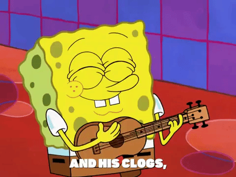 Spongebob Singing And His Clogs GIF