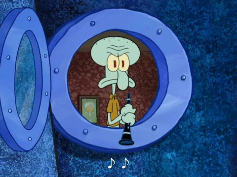 Spongebob Singing Angry Playing Squidward GIF