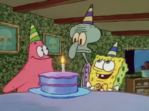Spongebob Singing Happy Birthday Squidward GIF