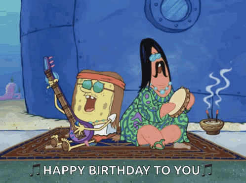 Spongebob Singing Happy Birthday To You GIF