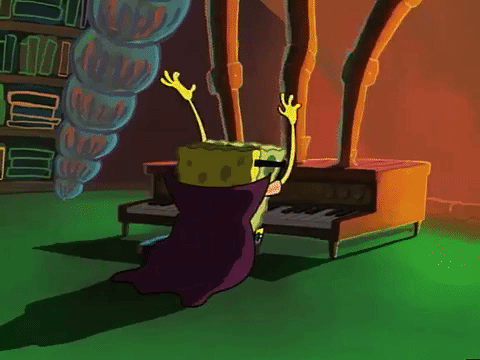 Spongebob Singing Playing Piano GIF