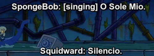 Spongebob Singing Silencio GIF