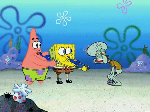 Spongebob Singing Squidward Angry GIF