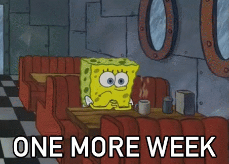 SpongeBob Sitting at Diner With One More Week