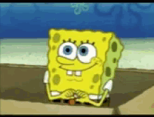 SpongeBob Sitting On Beach GIF