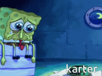 SpongeBob Sitting on Box Karter