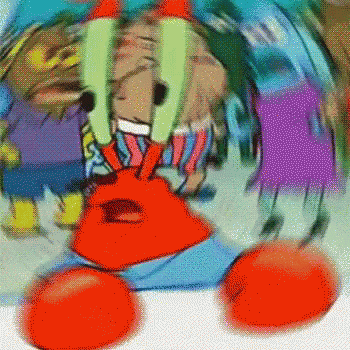 SpongeBob Sitting On Table Mouth Open GIF