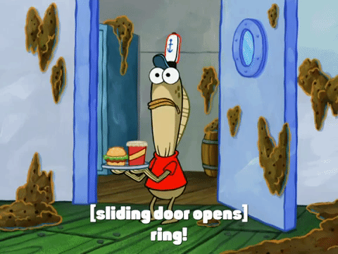 Spongebob Sliding Door Opening Ring GIF