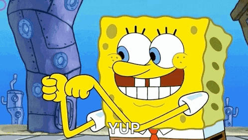 SpongeBob Smiling Thumbs Up