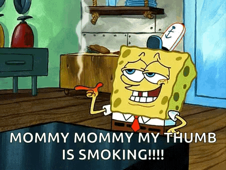 SpongeBob Smoking Cigarette