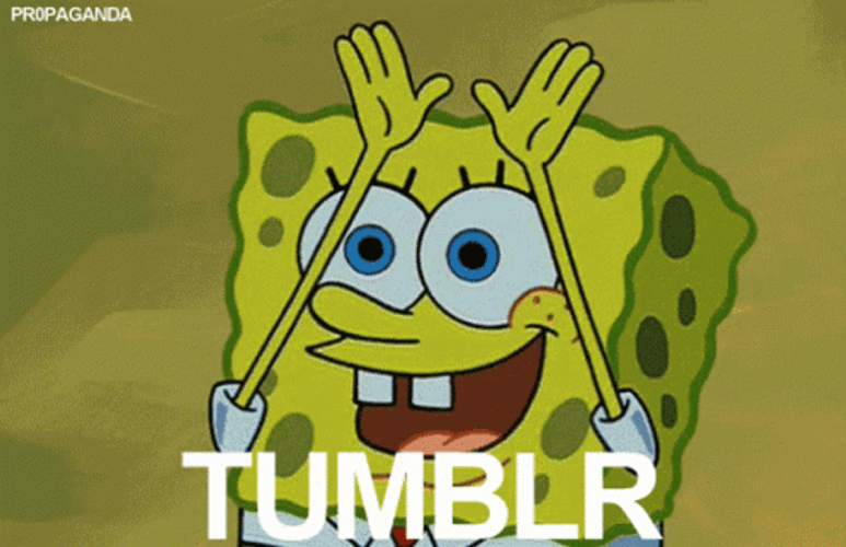 Spongebob Square Pants Rainbow Tumblr GIF