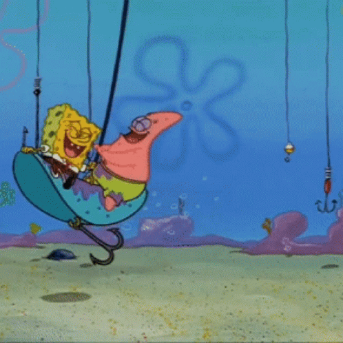 Spongebob Square Swing Hook GIF