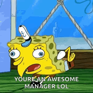 Spongebob Squarepants Bird Head Youre Awesome Manager Lol