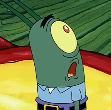 SpongeBob SquarePants Cartoon Character with Mouth Open