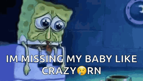 SpongeBob SquarePants Crying Missing Baby GIF