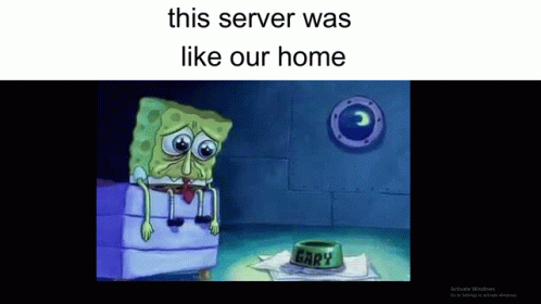 SpongeBob SquarePants Crying on Box Next to Bowl of Gary