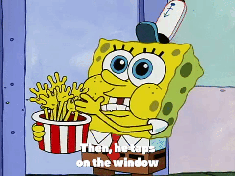 Spongebob Squarepants Eating Popcorn Meme GIF